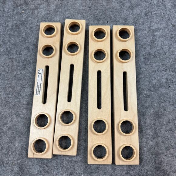 Hape Quadrilla Marble Run Replacement Parts Straight Wooden Track x 4 Pieces - Picture 3 of 5